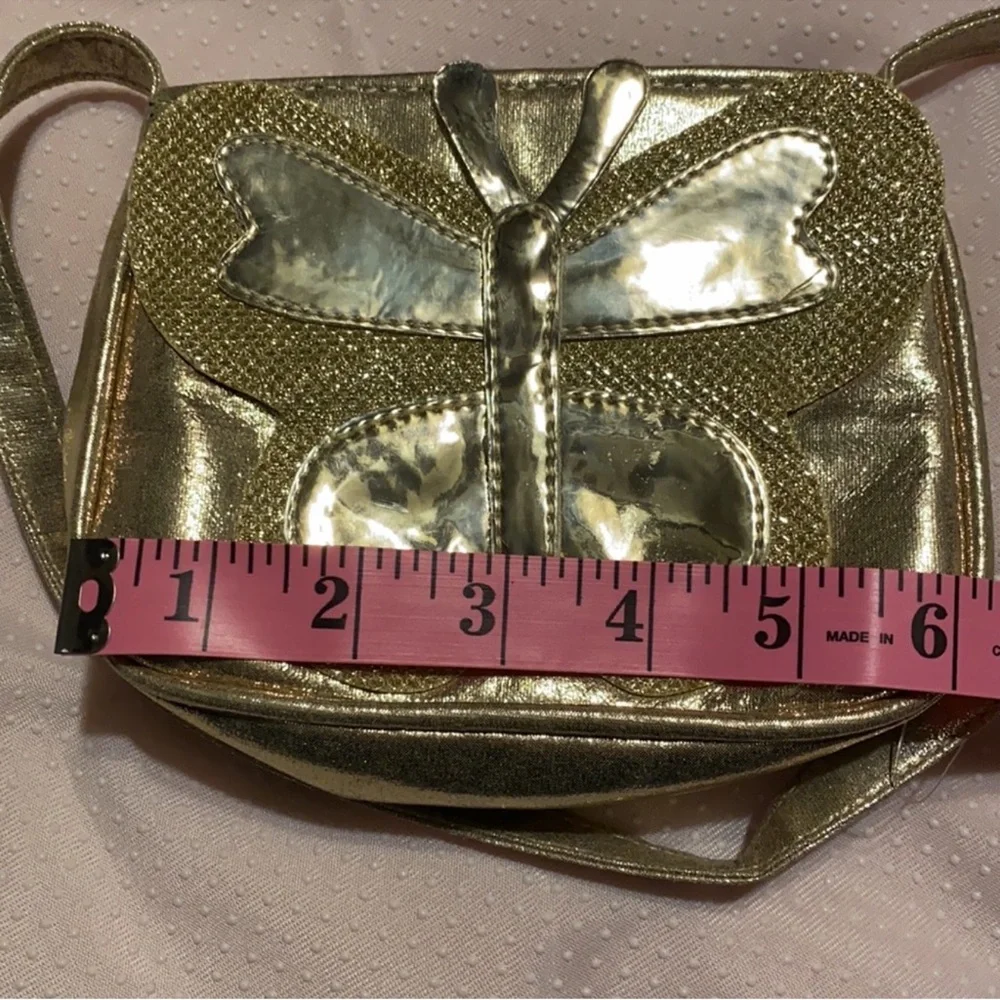 By Minnie Minors Gold Butterfly Accent Bag